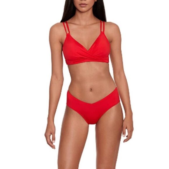 Lauren Ralph Lauren Beach Club Solid Mid-Rise V-Front Bikini Bottom Size 6, NWT - Picture 2 of 8